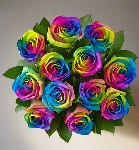 Rainbow roses